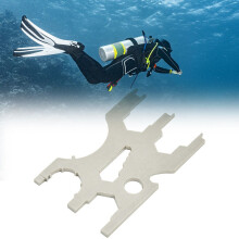 Kit multiuso per carte di credito in acciaio inossidabile per immersioni subacquee, compatto 8,5x5,3