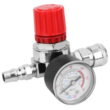 Regelklep voor luchtcompressor met manometer en schakelaar (mannelijke/vrouwelijke aansluitingen)