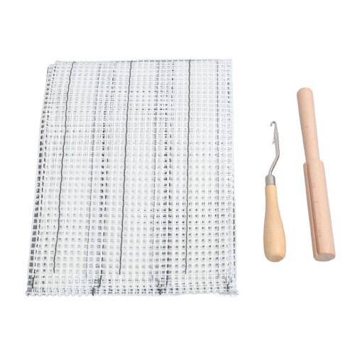 Teppichknüpf-Stickwerkzeug-Set, Buchenholz, DIY-Teppichset
