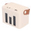 Bluetooth karaokemachine met dubbele microfoons en draagbare luidspreker in ivoorkleur 1