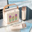 Bluetooth karaokemachine met dubbele microfoons en draagbare luidspreker in ivoorkleur 4