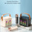 Bluetooth karaokemachine met dubbele microfoons en draagbare luidspreker in ivoorkleur 3