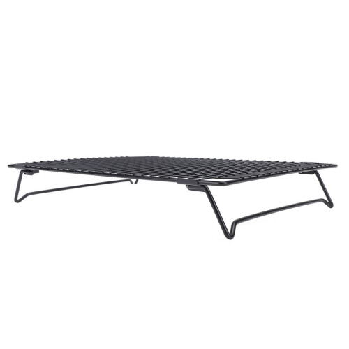 Nonstick Carbon Steel Folding Cooling Rack for Baking Black Design