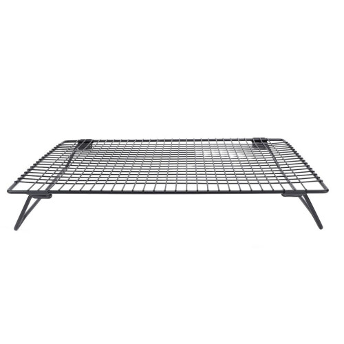 Nonstick Carbon Steel Folding Cooling Rack for Baking Black Design 1