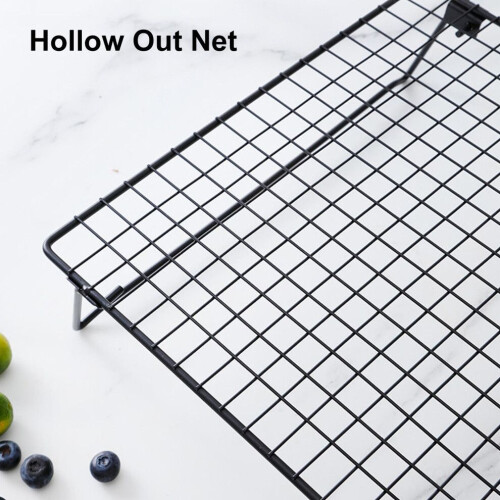 Nonstick Carbon Steel Folding Cooling Rack for Baking Black Design 2