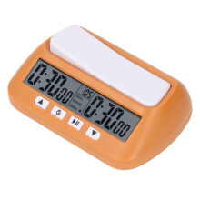 Digitaler Schachtimer, tragbar, professionell, 14 x 9 x 4,5 cm, gelb