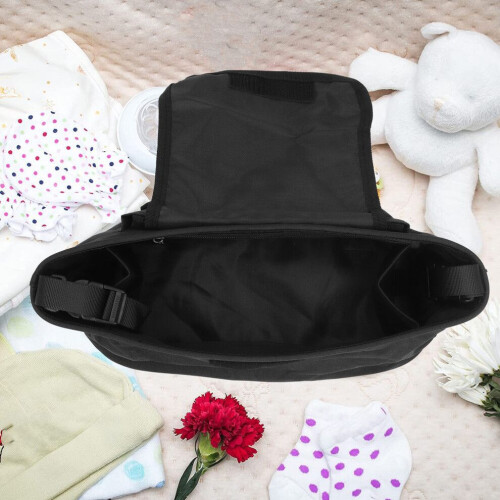 Large Capacity Oxford Stroller Organizing Bag Black for Pram Storage 2