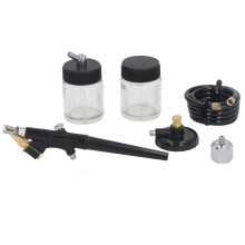 Bärbart sladdlöst airbrushkit för naglar och tårtdesign 0,8 mm sprayflaska med nedre behållare
