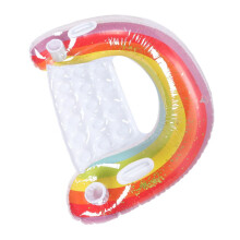 Flotador inflable para piscina Rainbow, PVC, para una sola persona