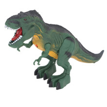 Elektrisches, laufendes grünes Dinosaurier-Spielzeug mit Sound und Licht, ca. 32 x 9 cm