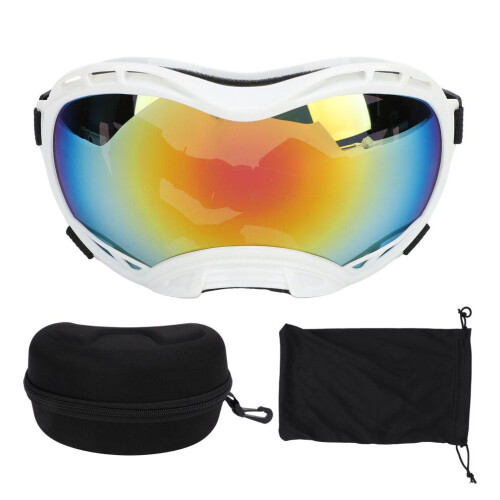 Large Breed Dog Sunglasses UV Proof Windproof PC Red with Adjustable Strap 1