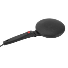 Elektrische crêpepan 42 cm zwart 600W ronde antiaanbakpan