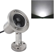 Reinweiße 3-W-LED-Poolleuchte – IP68 wasserdichter Edelstahl-Scheinwerfer