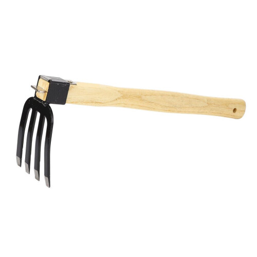 Fork Combo Wooden Handle Garden Hand Tool, Carbon Steel, Multi-Function 2