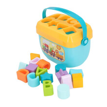 Buntes geometrisches Formensortierspielzeug zur sensorischen und Greifförderung von Babys