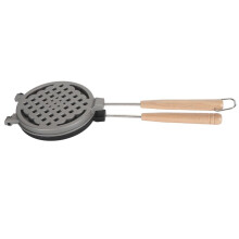 Doppelseitiges Waffeleisen mit Antihaftbeschichtung, 36 cm Durchmesser, abnehmbarer Griff