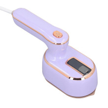 Mini macchina da stiro portatile viola da 970 W, serbatoio dell'acqua da 100 ml