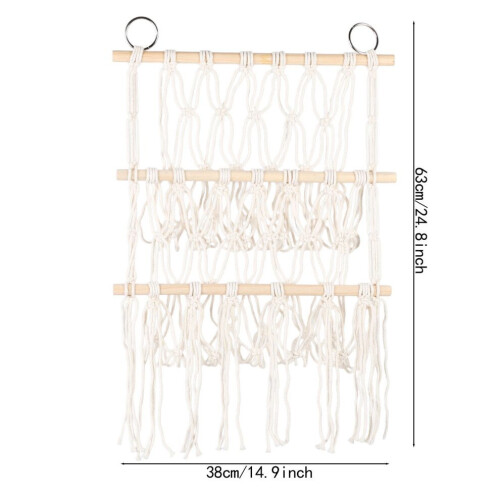 Multi Layer Plush Toy Net Organizer with Pine Wood Rod 1
