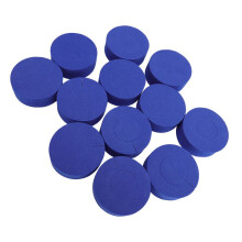 12 blaue C-förmige Schwamm-Lockenwickler für hitzefreies Styling