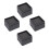 Square Black Bed Risers 4PCS 2-inch Stackable Furniture Legs with Protectors 1