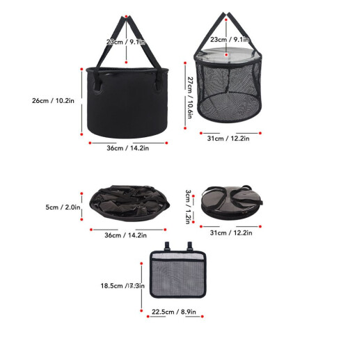 Multifunctionele opvouwbare PVC campingwastafel 36x26cm 1