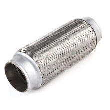 Flexibele uitlaatpijp van roestvrij staal, 51x200 mm, zilverkleurig, universeel voor autoreparatie