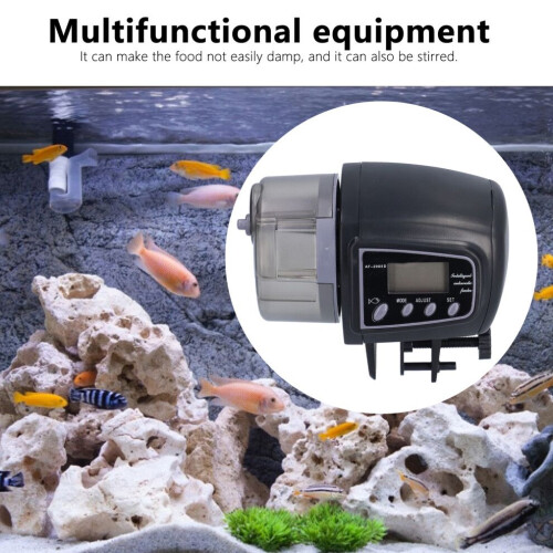 Automatic Fish Feeder with LCD Display, 135x60x110mm, Durable Plastic 2