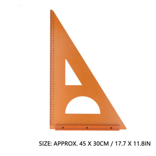 Positioning Triangular Ruler 45x30cm Woodworking Tool 90 Square Engineering Plastic 1