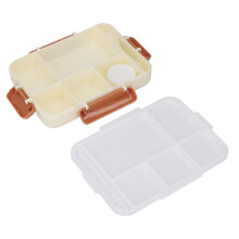 Boîte à lunch marron pour enfants avec couverts, compatible micro-ondes, 500 ml