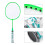Barnbadmintonracketset med 2 bollar, fluorescerande grönt 3