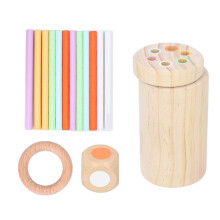 Balancierstab aus Holz für Kinder, Farbsortierspielzeug aus Lindenholz, sensorisches Lernspielzeug