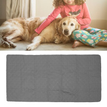 Waterproof Dog Bed Blanket 30x70 Inch, Deep Gray Clover Design