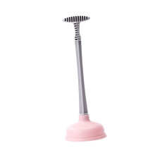 Roze toiletontstopper met sterke zuigkracht voor efficiënt gebruik in de badkamer.