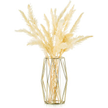 Vasos dourados versáteis, com design elegante e sofisticado, vaso interno transparente, vaso decorativo com suporte geométrico de metal para