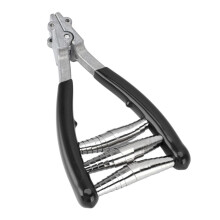 Abrazadera de encordado de acero para raquetas de bádminton con 3 resortes, color negro