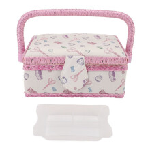 Sewing Basket Fabric Organizer Portable Embroidery