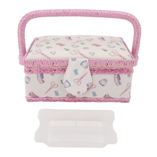Sewing Basket Fabric Organizer Portable Embroidery