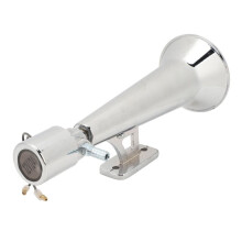 150DB Metalllufthorn 240mm Silver för 12V/24V Lastbilar, Båtar & Husbilar