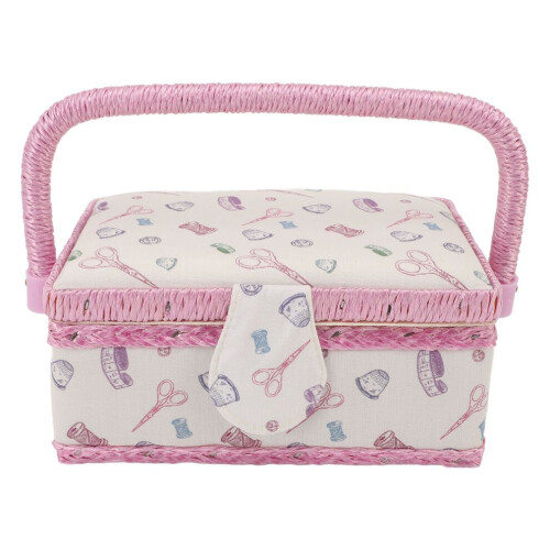 Sewing Basket Fabric Organizer Portable Embroidery 1