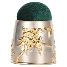 Sewing Pin Cushion Round Zinc Alloy Base Retro