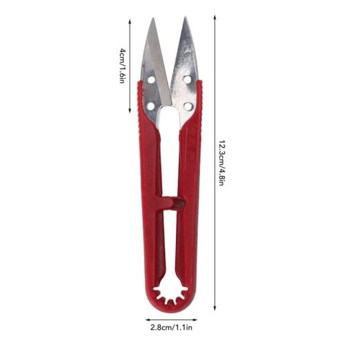 12Pcs U-Shaped Stainless Steel Threading Scissors for Needlework & Crafts 1
