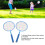 Blått badmintonset för barn utomhus: racketnät och 3 bollar 4