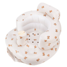 Sofá inflable multifuncional de PVC para bebé, 57 x 48 x 35 cm, rosa/azul