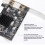 Efficiënte PCIe naar PS/2-adapterkaart met USB 2.0-aansluiting en warmteafvoer. 3