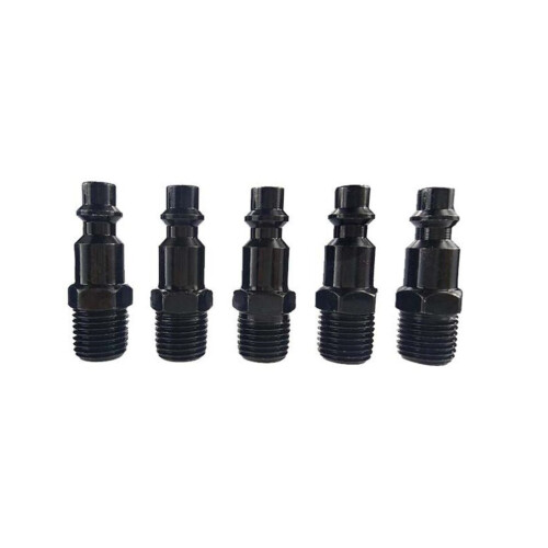 Black 12PCS 1/4'' NPT Air Coupler Kit Industrial Type D Standard 1