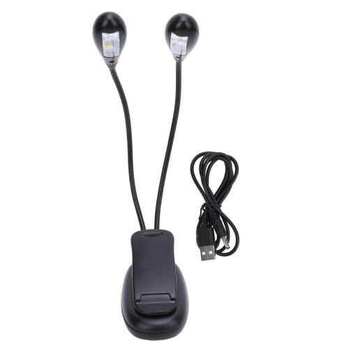 Clip-On Music Stand Light: 2 Brightness Modes USB Powered 2