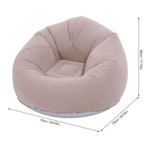 Eco-Friendly Inflatable Lounge Chair - Easy Storage Gray Sofa 1