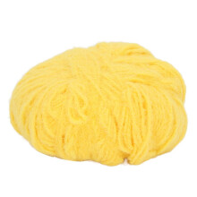 Geel wollen garen: ideaal voor beginners die zelf poppen willen maken. 100 g rekbaar.