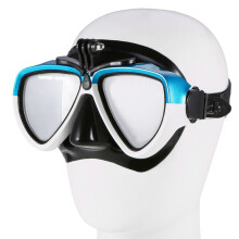 Masque de plongée avec tuba antibuée, lunettes de natation et tuba avec support pour caméra