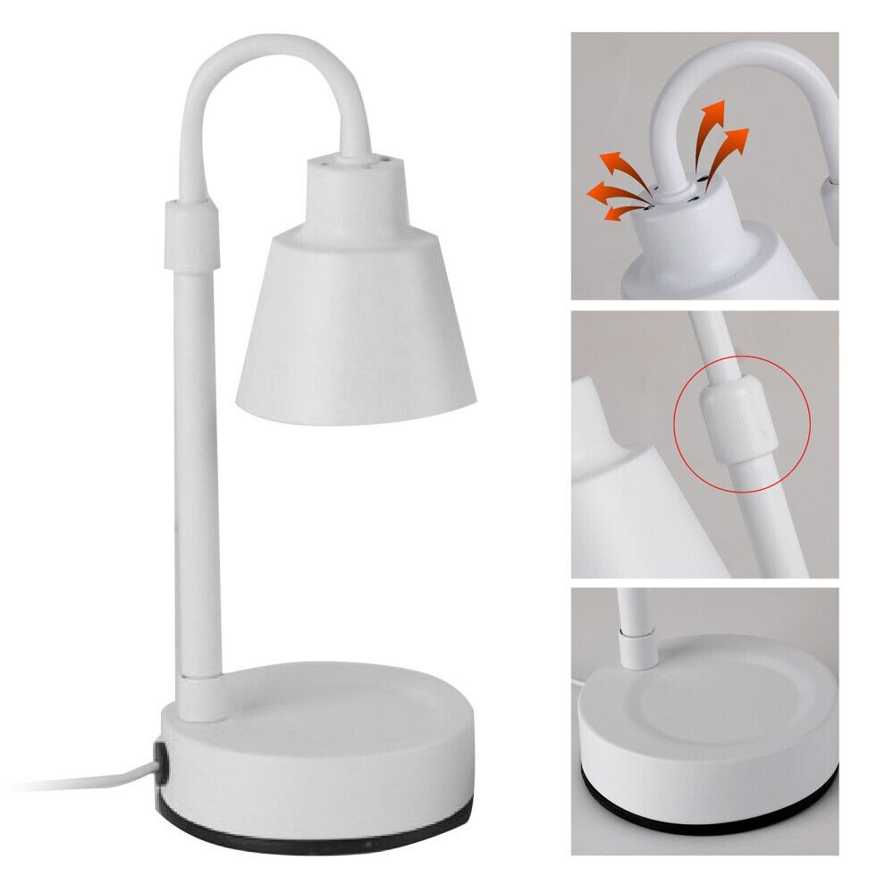 WYghyronic Lampe chauffe-bougie avec hauteur réglable – Chauffe-cire sans flamme à 4 niveaux à intensité variable, fonction minuterie et design élégant en plusieurs couleurs (Noir WYghyronic Lampe chauffe-bougie avec hauteur réglable – Chauffe-cire sans flamme à 4 niveaux à intensité variable, fonction minuterie et design élégant en plusieurs couleurs (Noir